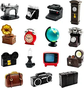 15Pcs Miniature Home Appliances Retro Furniture Ornaments for Crafts