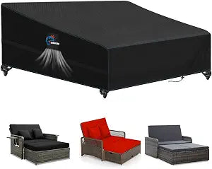 SIRUITON Garden Patio Daybed Cover Heavy Duty 500D Patio Bed Cover