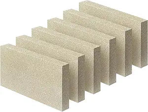 Fire Bricks, Wood Stove Firebricks, Size 9" X 4-1/2" X 3/4", 6 Pieces