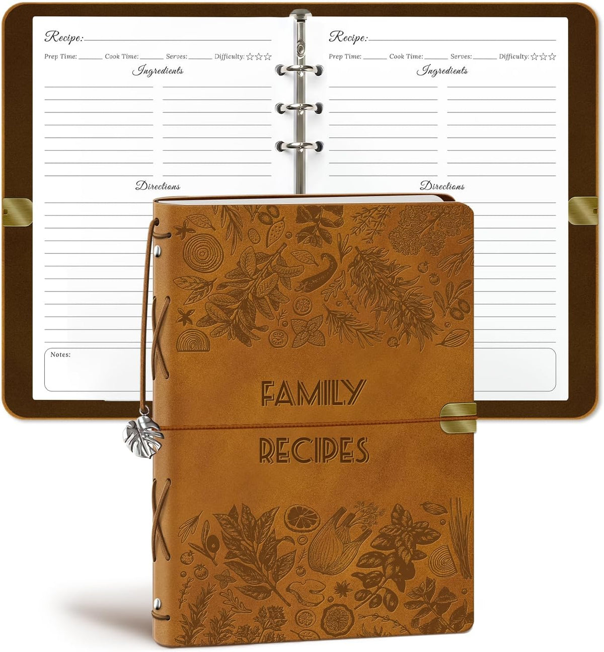 Recipe Book to Write in Your Own Recipes, Family Blank Recipe Book Binder