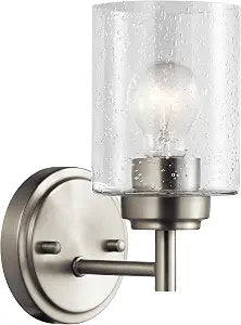 Kichler Winslow 9.25" 1-Light Wall Sconce Light, Brushed Nickel