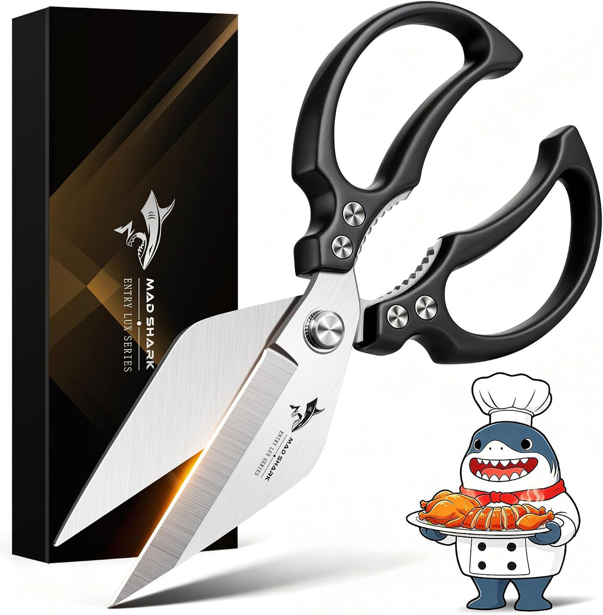 MAD SHARK Heavy Duty Kitchen Shears, All Purpose Kitchen Scissors