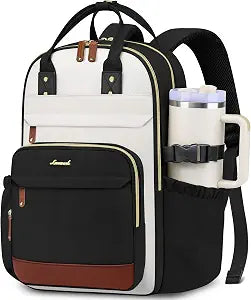 Laptop Backpack Women Work Bag: 15'' Travel BookBag with Large Cup Holder