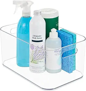 STORi Bliss XL Clear Plastic Storage Bin, Pantry Organizers & Storage Containers, Home Organization Must Haves for Kitchen, Laundry Room, Office, Closet, 12 x 8 Made in USA