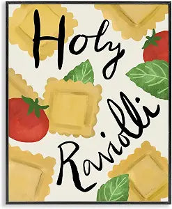 'Funny Holy Ravioli'| Framed Giclee Art