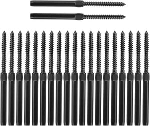 Antrader Black Right&Left Handed Thread Swage Lag Screws,3/16",10 Pairs