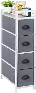 Narrow Dresser, 4 Drawers Slim Fabric Storage Cabinet with Removable Drawer