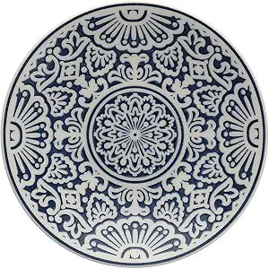 Fortessa Havana Vitrified China Coupe Rimless Plate 4 Pack, Blue, Bread and Butter Plate, 6.25 Inch