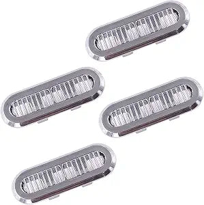 4 PCS Sink Trim Overflow Cover,Sink Overflow Ring,Oval Ring Basin Drain Cover Insert for Home,Sink,Bathroom,Kitchen(Silver)