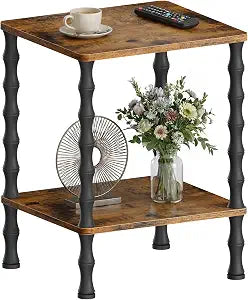 Vintage Small Side Table 22" H Wood End Table for Living Room