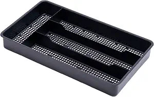 Dial Industries Small Utensil Silverware Kitchen Drawer Organizer, Black