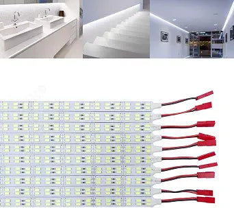 ICIH Under Cabinet LED Light 10Pack 12v LED Light Strip Rigid Super Bright White 6000K SMD5630 9W 84LED Double Row 0.5m/20in for Kitchen Cabinet,Counter,Showcase Vehicle Replace