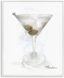Elegant Martini Cocktail, 11 x 14 Inch Framed Gicle Print