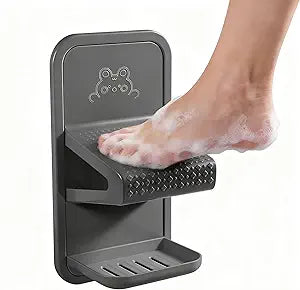 Shower Foot Rest for Shaving Legs, No Drill Strong AdhesiveDark Gray