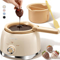 LUSHYUM Electric Chocolate Melting Pot, 4-Cup Chocolate, 2 Insert Pots