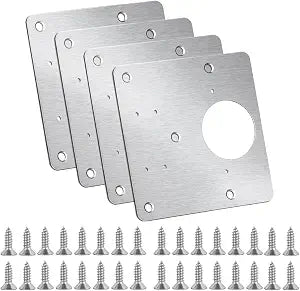 Cabinet Hinges Repair Plate,Stainless Steel Hinge Repair Brackets Kit,Kitchen Cupboard Door Hinge Repair Plate Kit Includes Fixing Screws,Protect Wooden Kitchen Cabinet Door,Furniture(4 PCS)
