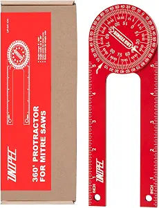 7.3 Inch Aluminum Miter Saw Protractor & Angle Finder Tool, Red