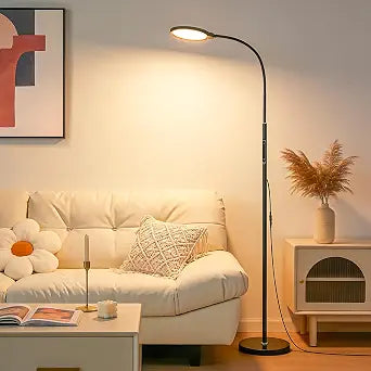Black Dimming Bright Eye Protection Reading Floor Lamp