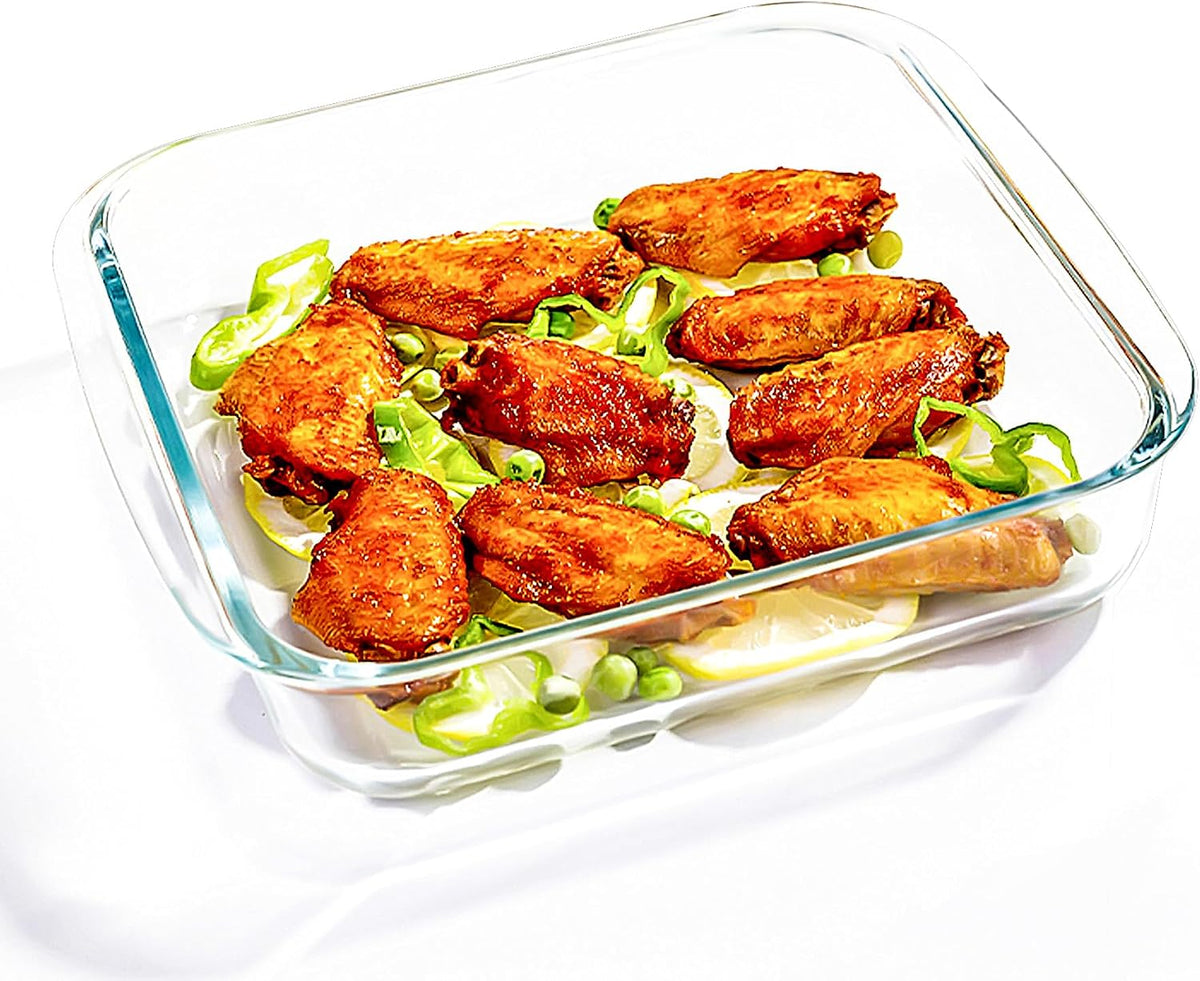 9x9In Square Baking Dish - 2.4QT Glass Baking Pan - Baking Dishes for Oven