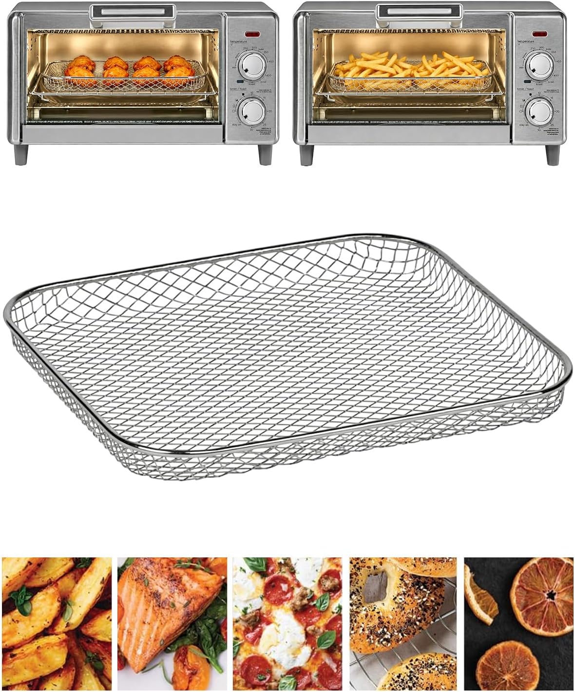 Air Fry Mesh Basket Compatible with BLACK+DECKER Crisp'N Bake 4-Slice