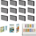 12 Pack Clear Acrylic DIY Fridge Magnets Set, 2"x3.5" Rectangle Magnetic Withe Adhesive Backing fro Crafts Kitchen Office and Classroom Decoration Magnet Making kit