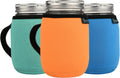 Beautyflier 16oz Regular Mouth Mason Jars Neoprene Sleeve, Mason Jars Drinking Glasses Neoprene Cover, Wide Mouth Pint 16-Ounce Glass Mason Jar Insulators with Handle, Sleeve Only