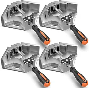 Housolution Right Angle Clamp, [4PACK] 90 Aluminum Alloy, Silver Gray