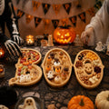 Halloween BOO Charcuterie Board Set, 3Pcs Bamboo Letter Serving Trays