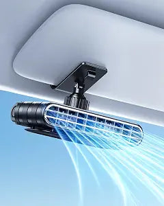 Car Clip on Fan for SUV Pickup Truck RV Visors No Blocking (Black)