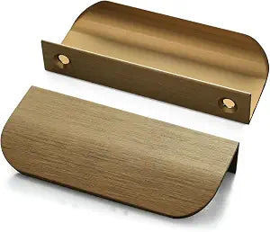 Finger Pulls for Cabinet Drawer Wardrobe(4, Bronze, 80mm/3.15inch)