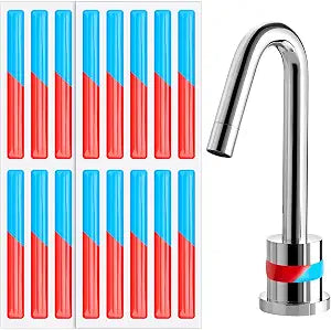 20 Pcs Hot and Cold Water Label Hot and Cold Indicator Waterproof Label