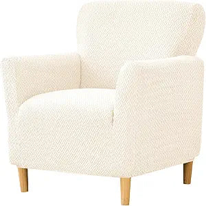 NILUOH Stretch Accent Chair Cover with Arms, 1-Piece Armchair Slipcover
