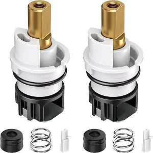 2-Pack for RP25513 Faucet Stem Assembly for Delta Faucet Cartridge Parts Replacement, 2-Handle for Delta Bathroom Kitchen Faucets Repair Kit with RP24096, RP4993 Seats & Springs, RP24097 1/4 Turn Stop