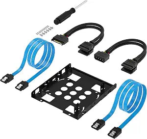 SABRENT 3.5in Bay to 2X 2.5in SSD/HDD Adapter Kit (BK-HDCC)