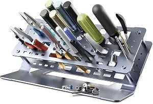 ScrewDriver Organizer Holder Al Alloy Small Tool Rack for DeskTop