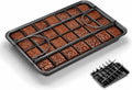 Elbee Home Brownie Pan with Dividers, 13 x 9 Inch Nonstick Carbon Steel