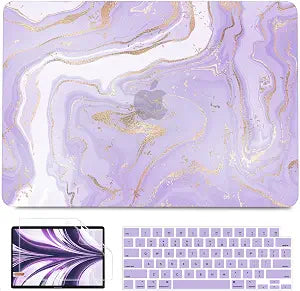 B BELK for MacBook Air 13 inch Case M5 2026-2022 M4 M3 M2, Purple Marble