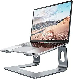Nulaxy Full Aluminum Laptop Stand, Stable Support to 22 lbs, Open Cooling