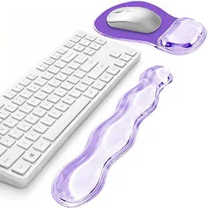 Gel Keyboard and Mouse Wrist Rest Set for Computer, Purple
