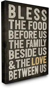 Bless the Food Kitchen Dining, 24 x 30 Inch Canvas Wall Art
