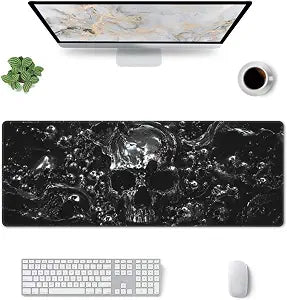 Skull Mouse Pad XL Large Mousepad Non Slip Rubber Base Desk Mat for Laptop Computer Gaming 31.5" X 12"
