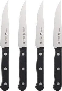 HENCKELS Solution Razor-Sharp Steak Knife Set of 4, German Engineered Informed by 100+ Years of Mastery
