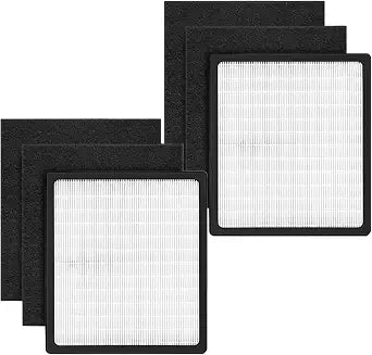 D Replacement Idylis Filter for IAF-H-100D AC-2118 AC-2123 IAP-10-280 IAP10280 Air Purifier, 2 Pack H13 True HEPA Filter + 4 Pack Activated Carbon Pre-filter