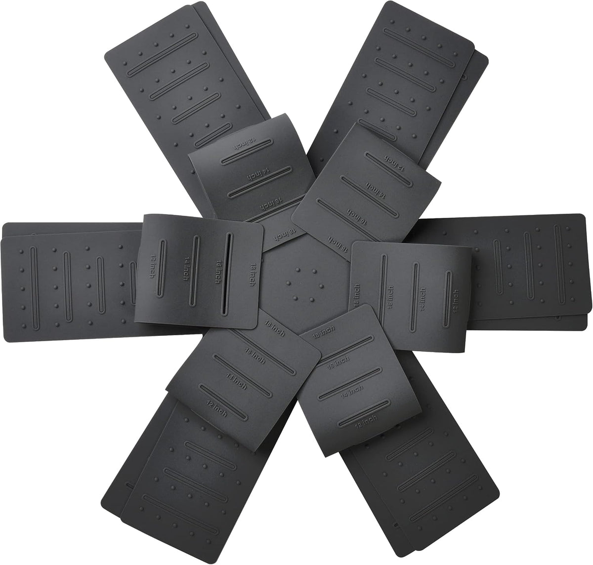 Pot & Pan Protectors - Silicone Pan Protectors for Stacking 3 Piece Black