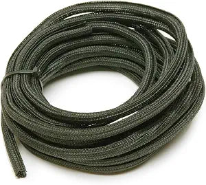 Painless Performance 70901 PowerBraid Split Braided Sleeving, 1/4" Diameter, 20' Length, Black