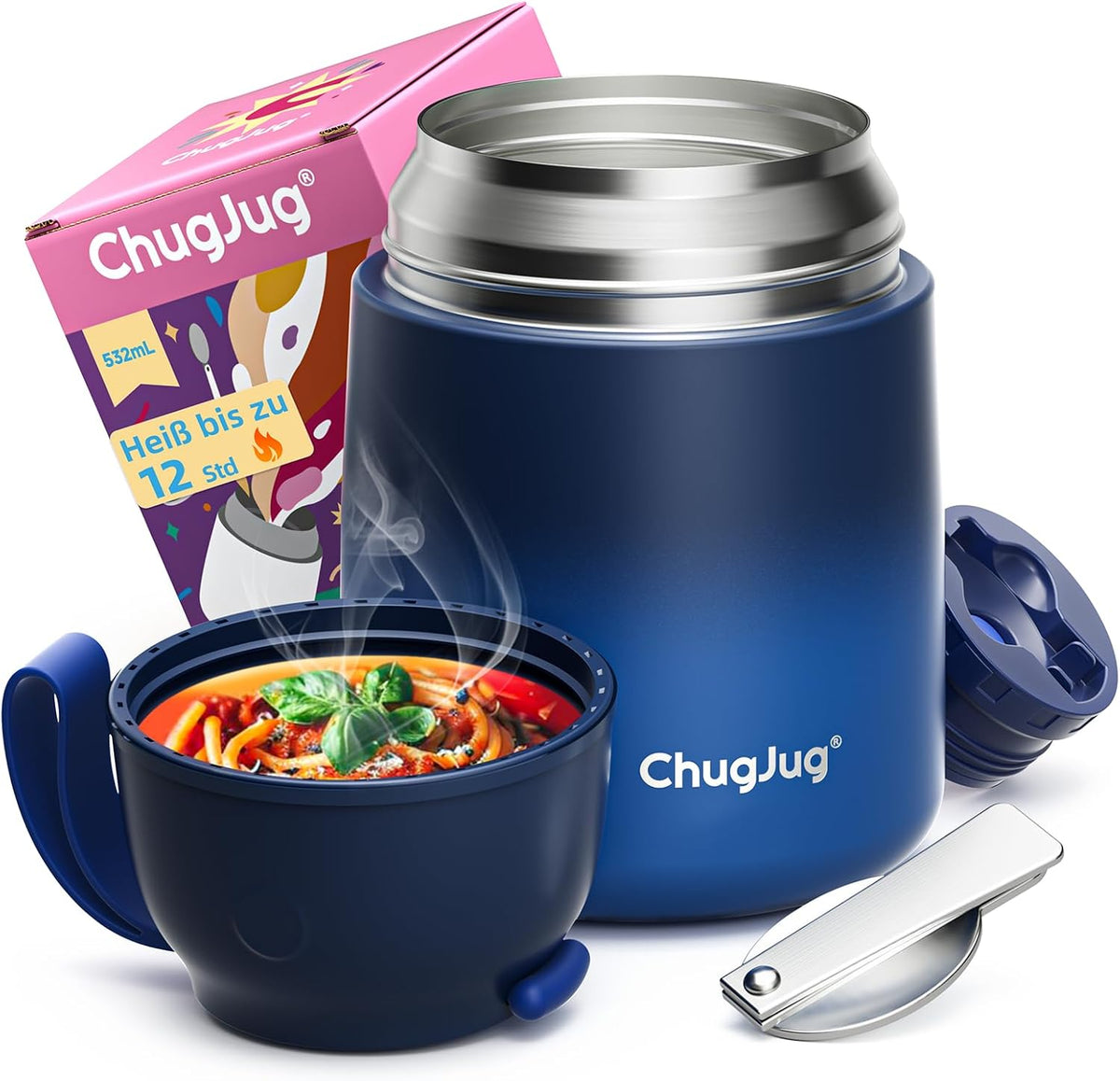 Thermo for Hot Food | 18 oz Food Thermo with Spoon, Leakproof Soup Thermo