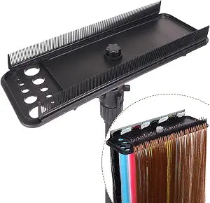 Hair Extension Holder Hanger Braiding Rack Extension Tool Double-Side Teeth Extension Display Holder Hair Separator holder for Hair Salon Home (Tripod not included)