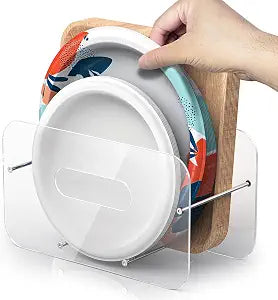 Round/Square 6-12 Inch Paper Plates Holder, Acrylic