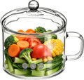 40Oz 1.18L Glass Simmer Pot with Lid for Cooking Soup Milk Tea