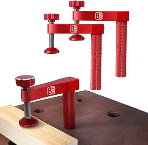 3/4 Inch (19mm) Bench Dog Clamp for Workbench Dog Holes, 2 Pack